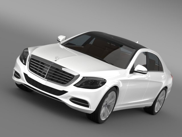 mercedes benz s 350 bluetec w222 2013 3Dモデル .c4d .max .obj .3ds .fbx .stl .blend 