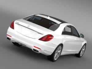 mercedes benz s 400 hybrid w222 2013 Modelo 3D