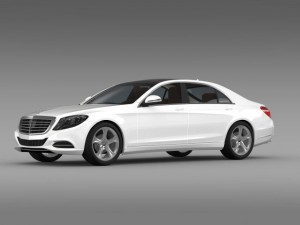 mercedes benz s 400 hybrid w222 2013 Modelo 3D