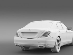 mercedes benz s 400 hybrid w222 2013 Modelo 3D