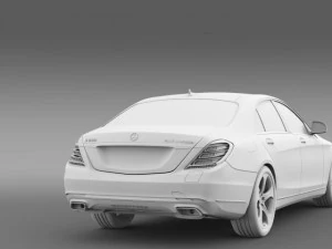 mercedes benz s 500 plug in hybrid w222 2013 3D Model