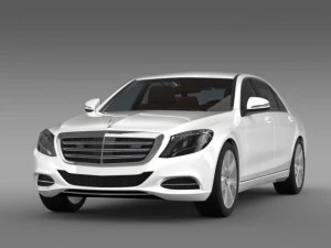 mercedes benz s 600 guard w222 2014 3D Model