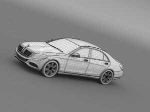 mercedes benz s 600 guard w222 2014 3D Model