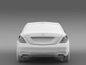 mercedes benz s 600 v12 w222 2014 3D Model