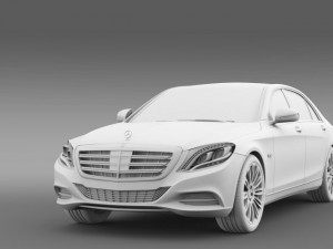 mercedes benz s 600 v12 w222 2014 3D 模型