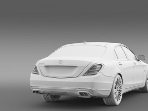 mercedes benz s 600 v12 w222 2014 3D 模型