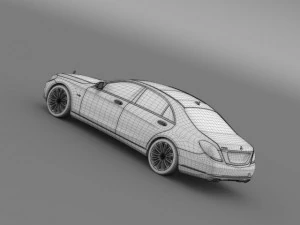 mercedes benz s 600 v12 w222 2014 3D Model