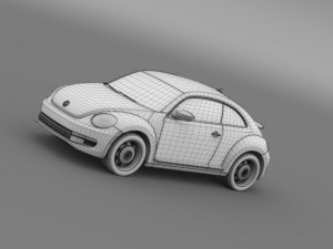 volkswagen beetle classic 2015 3D Модель