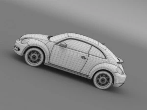 volkswagen beetle classic 2015 3D Model