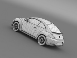 volkswagen beetle classic 2015 3D Модель