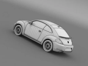 volkswagen beetle classic 2015 3D Model