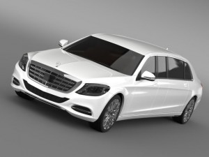 mercedes benz s klasse pullman limousine 2016 3D Model