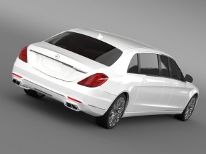 mercedes benz s klasse pullman limousine 2016 3D Модель