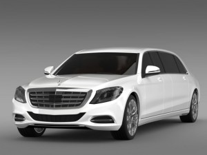mercedes benz s klasse pullman limousine 2016 3D Модель