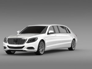 mercedes benz s klasse pullman limousine 2016 3D Модель