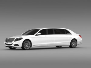 mercedes benz s klasse pullman limousine 2016 3D Модель