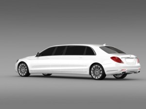 mercedes benz s klasse pullman limousine 2016 3D Модель