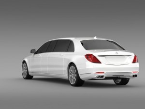 mercedes benz s klasse pullman limousine 2016 3D Модель
