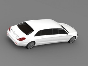 mercedes benz s klasse pullman limousine 2016 3D Модель
