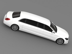 mercedes benz s klasse pullman limousine 2016 3D Модель