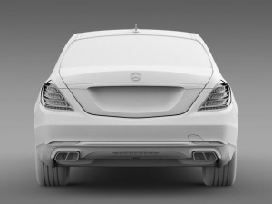 mercedes benz s klasse pullman limousine 2016 3D Модель
