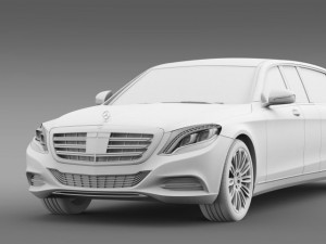 mercedes benz s klasse pullman limousine 2016 3D Модель