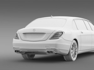 mercedes benz s klasse pullman limousine 2016 3D Модель