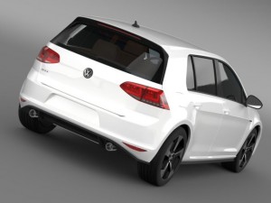 volkswagen golf gti 5 door 2015 3D Model