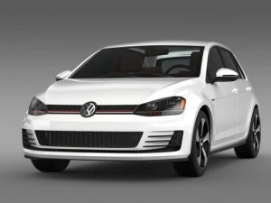 volkswagen golf gti 5 door 2015 3D Model