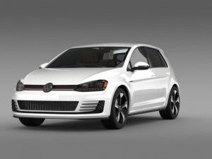 volkswagen golf gti 5 door 2015 3D Model