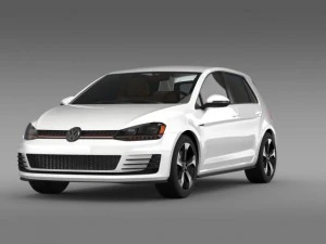 volkswagen golf gti 5 door 2015 3D Model