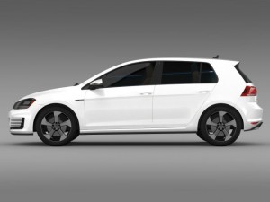 volkswagen golf gti 5 door 2015 3D Model