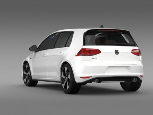 volkswagen golf gti 5 door 2015 3D Model