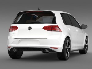 volkswagen golf gti 5 door 2015 3D Model