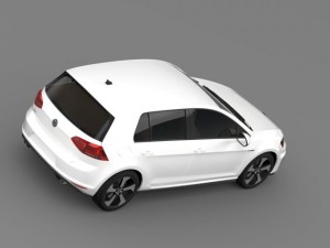 volkswagen golf gti 5 door 2015 3D Model
