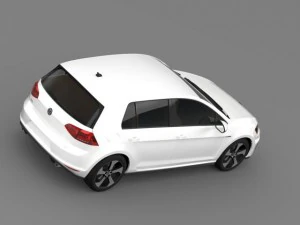 volkswagen golf gti 5 door 2015 3D Model