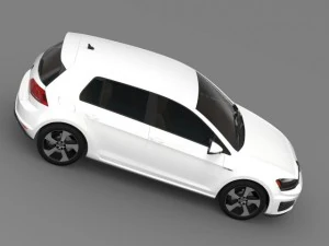 volkswagen golf gti 5 door 2015 3D Model