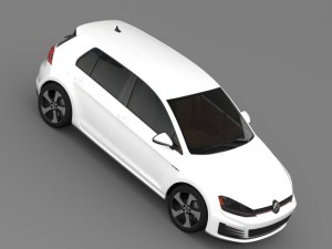 volkswagen golf gti 5 door 2015 3D Model
