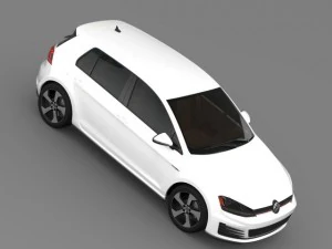 volkswagen golf gti 5 door 2015 3D Model