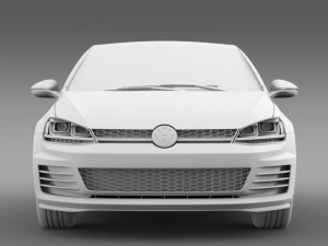 volkswagen golf gti 5 door 2015 3D Model