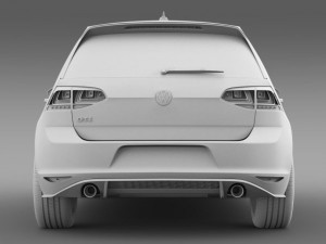 volkswagen golf gti 5 door 2015 3D Model
