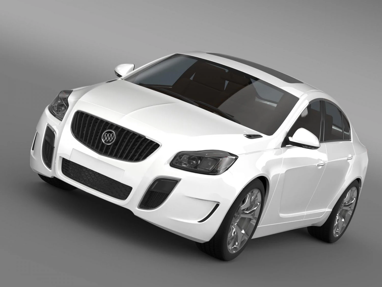 buick regal gs 20112013 3D Model .c4d .max .obj .3ds .fbx .stl .blend