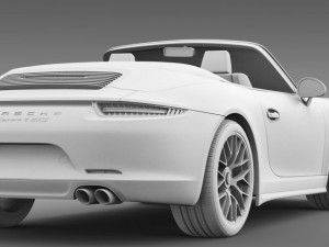 porsche 911 carrera 4 gts cabriolet 991 2015 3D मॉडल