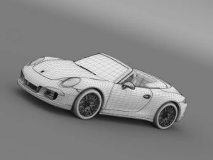 porsche 911 carrera 4 gts cabriolet 991 2015 3D Model