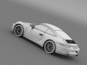 porsche 911 carrera 4 gts coupe 991 2015 3Dモデル