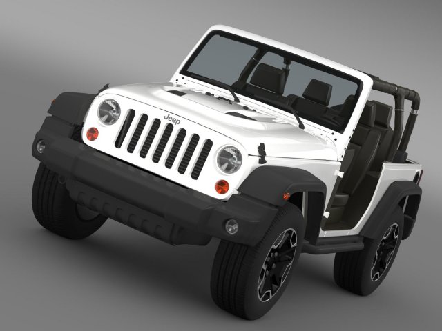 jeep wrangler rubicon 10th anniversary 2014 Model 3D .c4d .max .obj .3ds .fbx .stl .blend 
