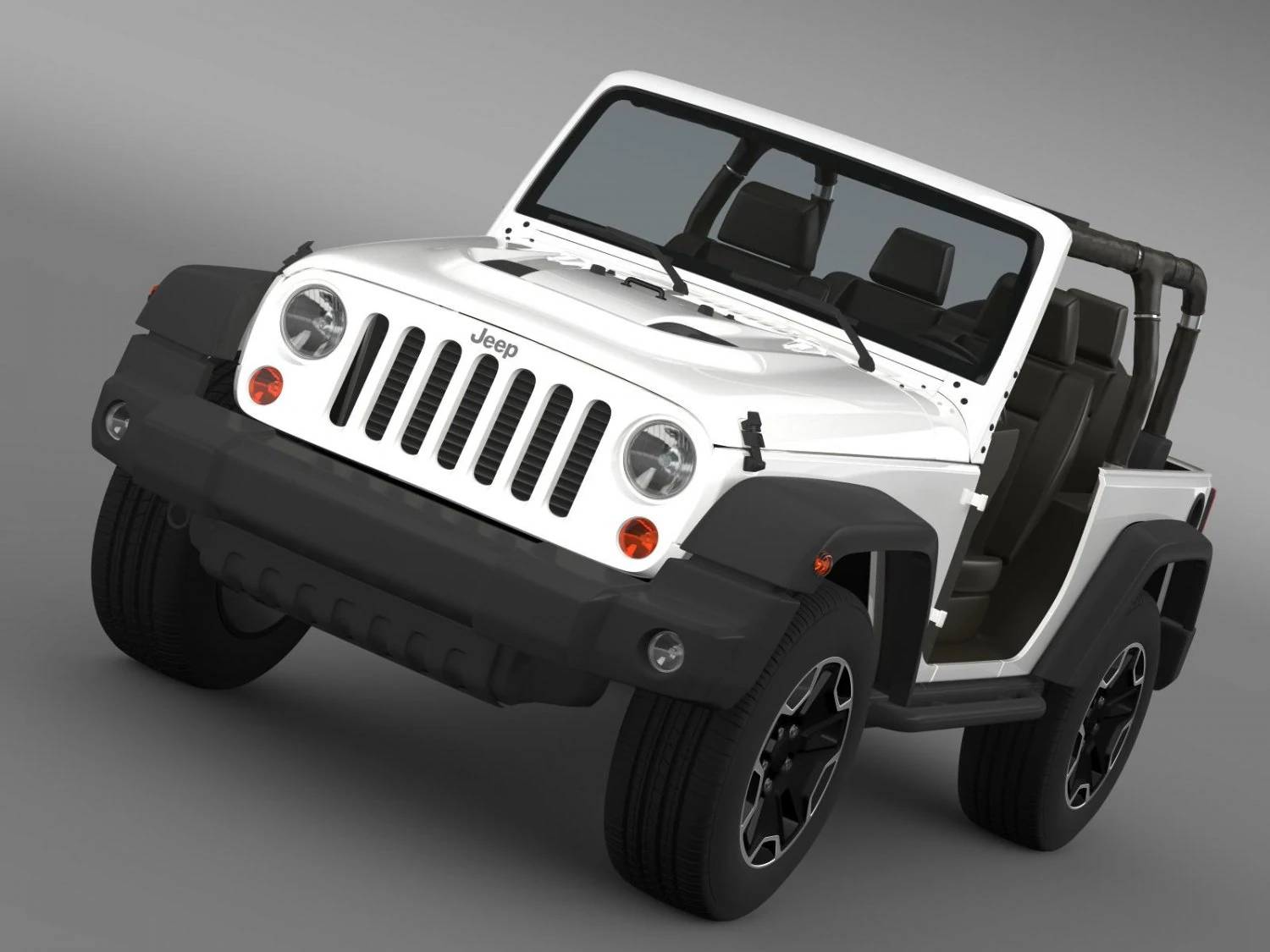 jeep wrangler rubicon 10th anniversary 2014 3D Model .c4d .max .obj .3ds .fbx .stl .blend 