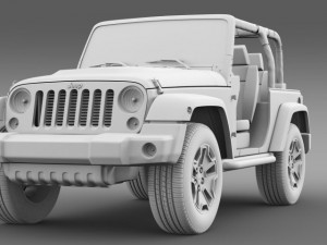 jeep wrangler rubicon 10th anniversary 2014 Model 3D
