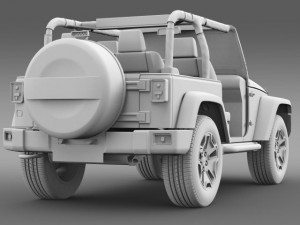 jeep wrangler rubicon 10th anniversary 2014 Model 3D