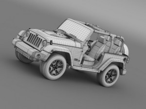 jeep wrangler rubicon 10th anniversary 2014 Model 3D